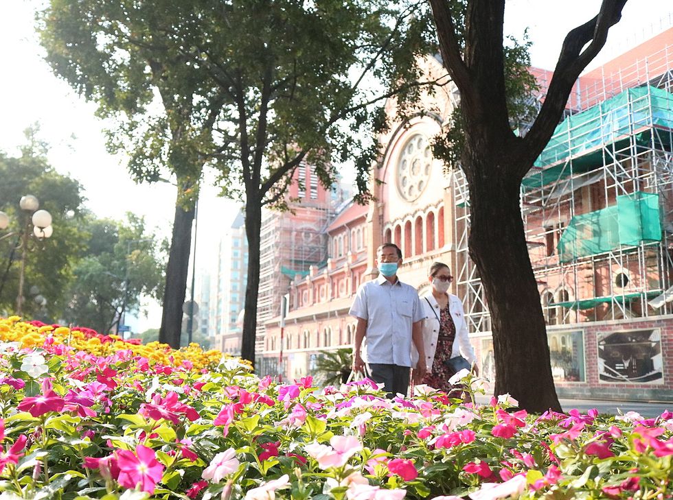 Saigon Streets on the first day of Lunar New Year