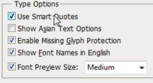Uncheck Use Smart Quotes