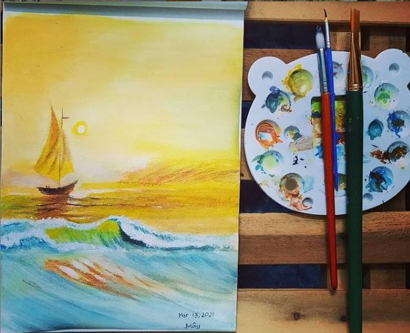 Easy Acrylic Seascape Painting for Beginners
