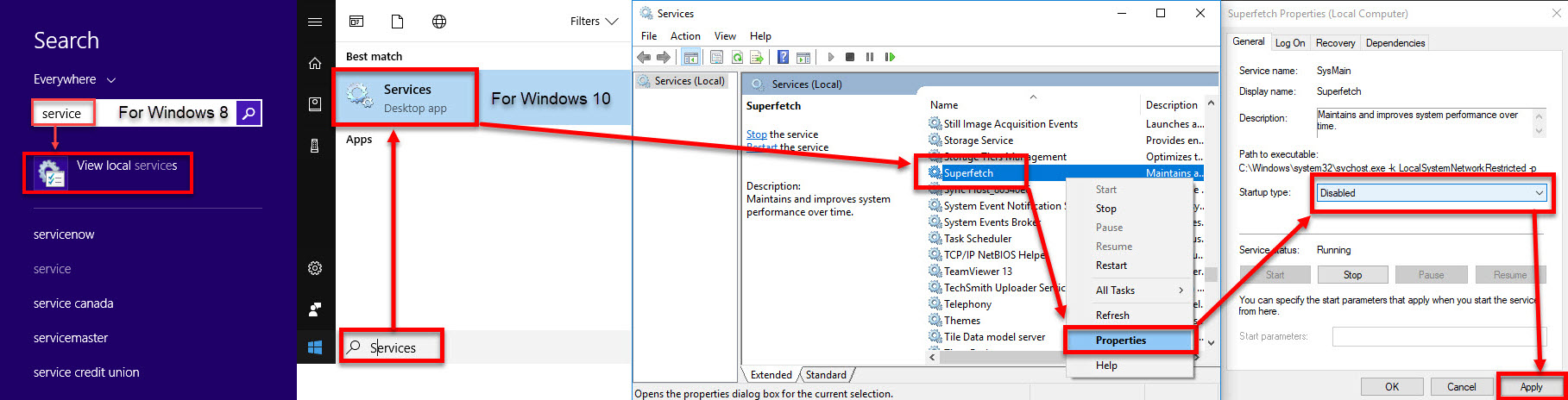 Services Host Local system high disk usage