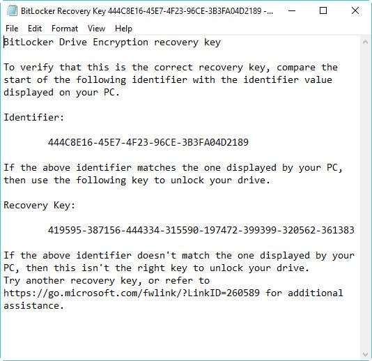 Cách tìm mã BitLocker recovery trên Win 10