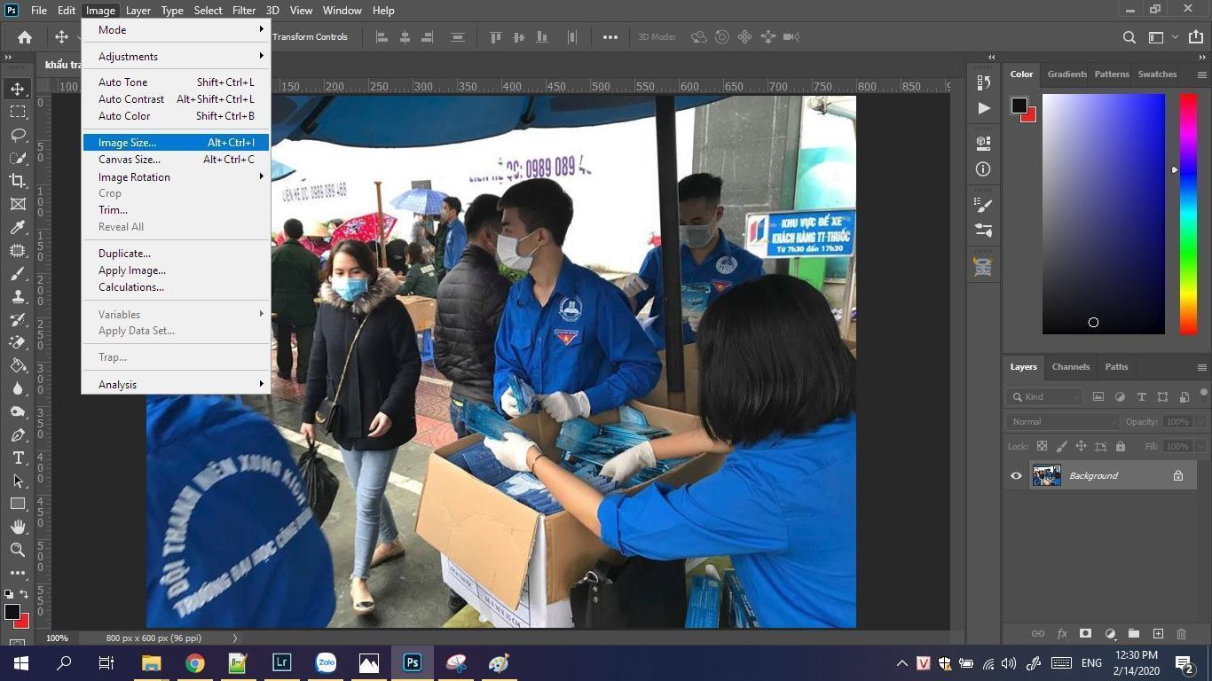 B4: Edit ---> Image size