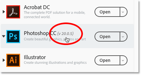 update your copy of Photoshop CC