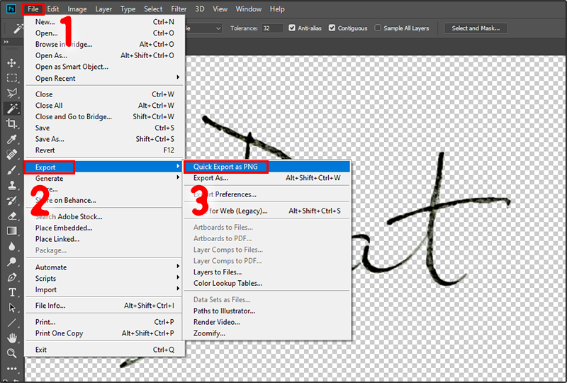 Save the file in PNG format > Done