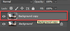 Background Copy Layer is created