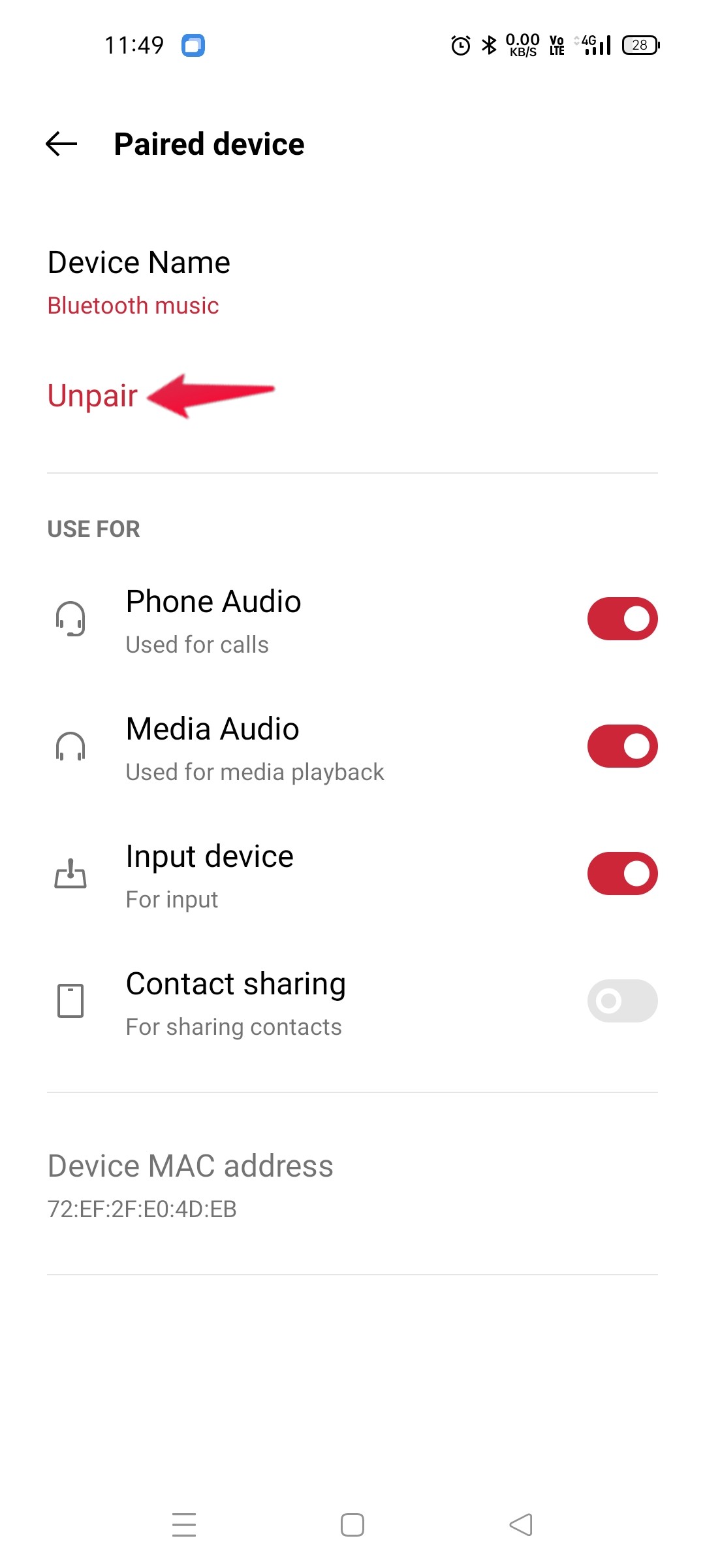 Erase all unused devices