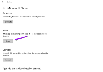 Reset and Clear Windows Store cache