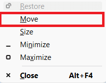 Click the Move option