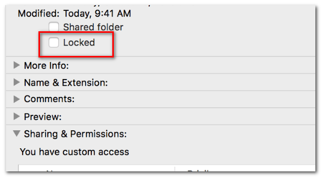 Unlock the Library Folder