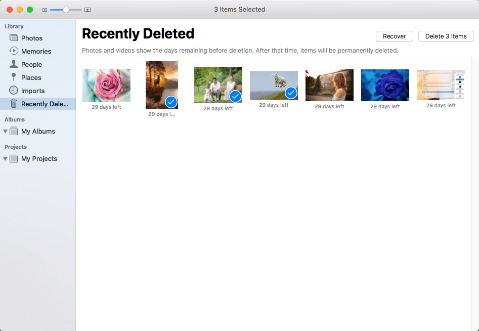 Fix Mac photos Recently Deleted missing