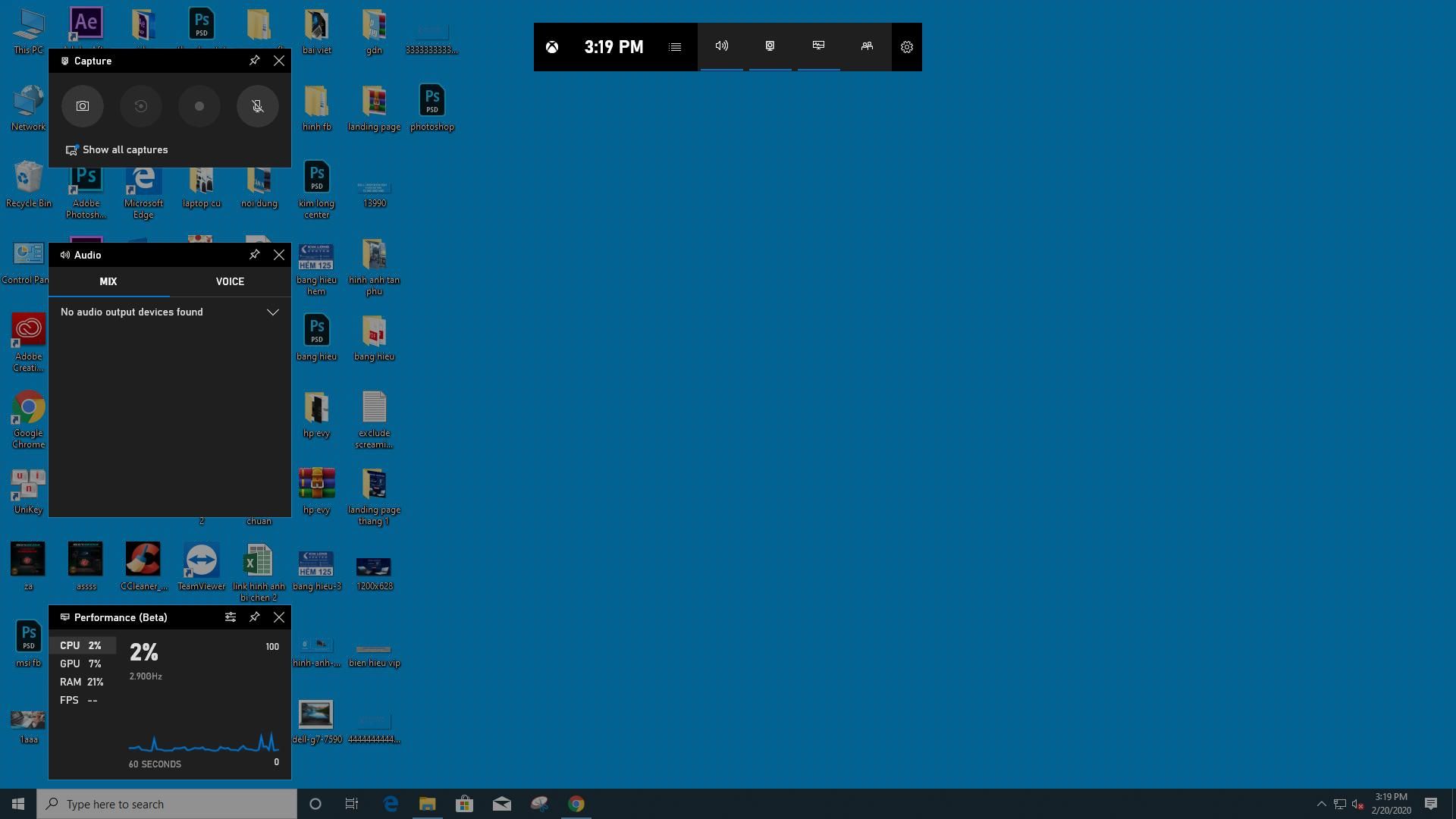 Game Bar on Windows 10