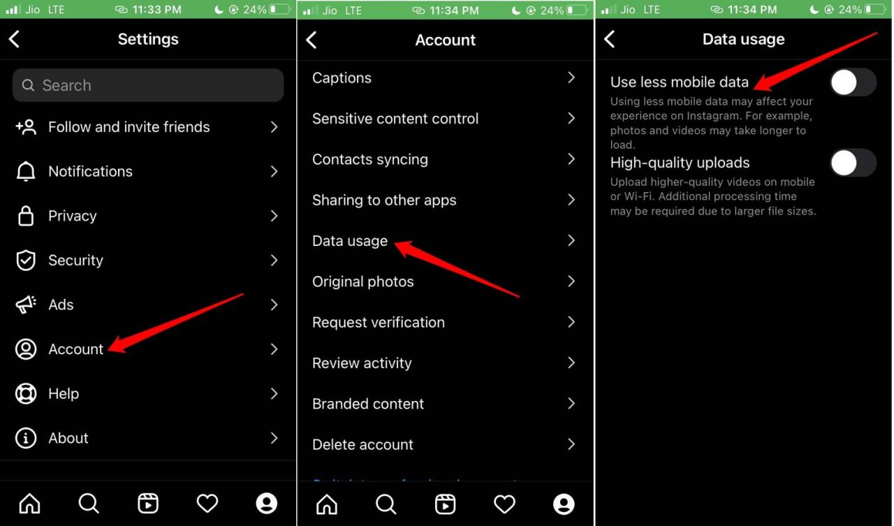 Use Less Mobile Data 