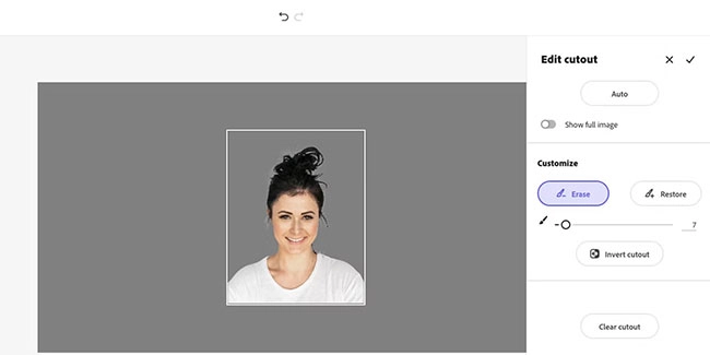 improve the result with the Erase Brush in the Edit Cutout menu
